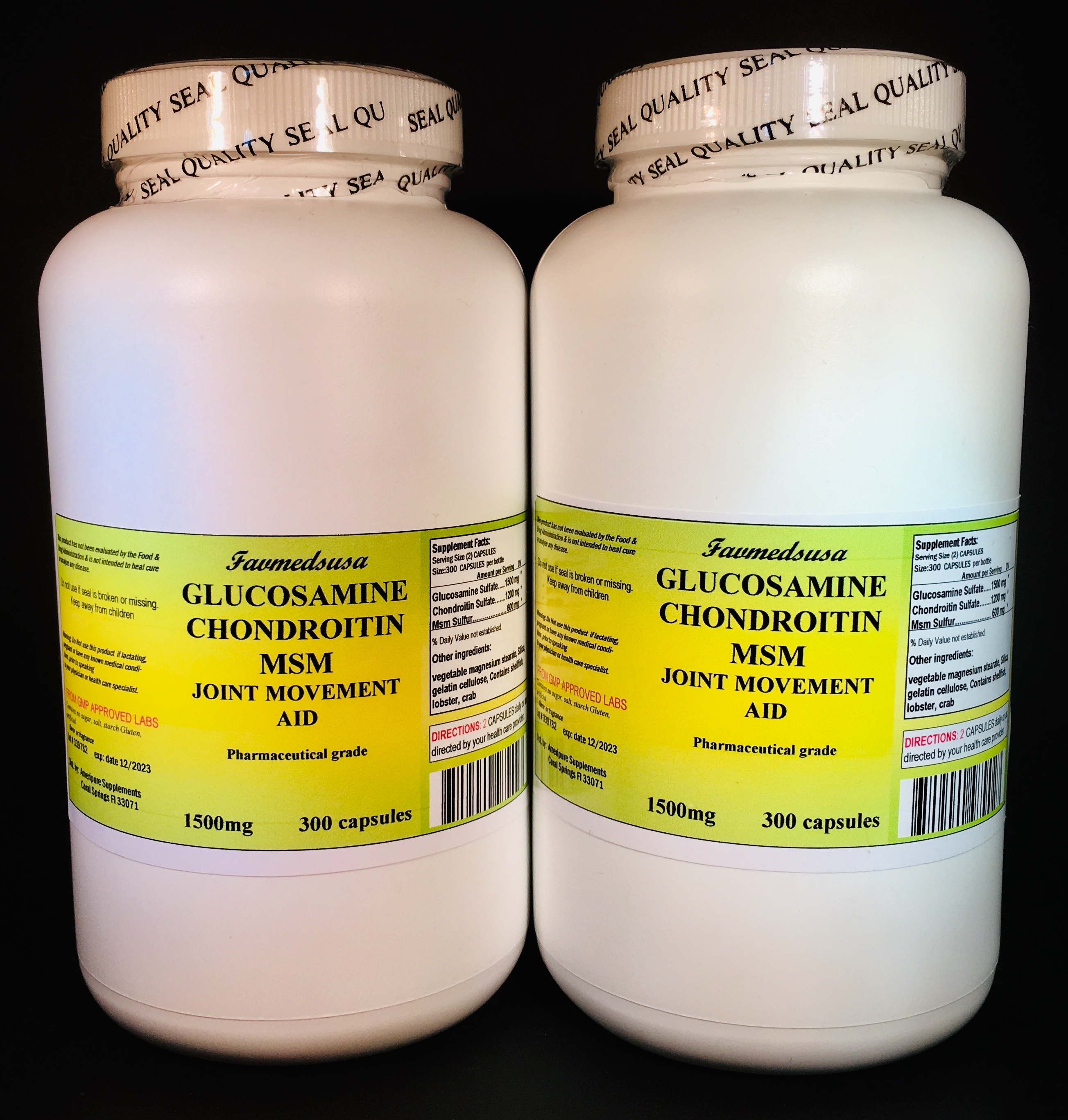 Glucosamine Chondroitin +MSM - 600 (2x300) capsules
